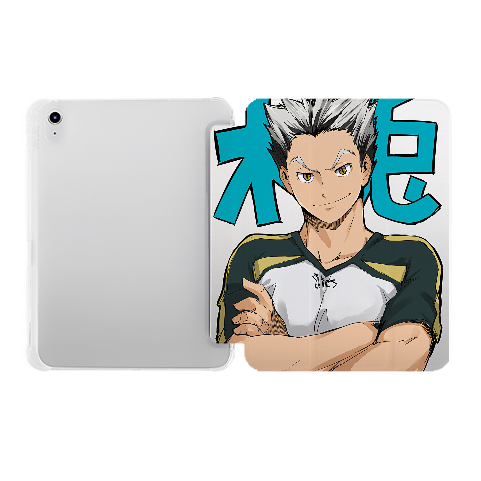 （画像用） ハイキュー!! Haikyu!! IPad ケース ペン収納付き 三つ折りスタンド PUレザー×シリコン 対応機種9.5/10.5/10.9インチ